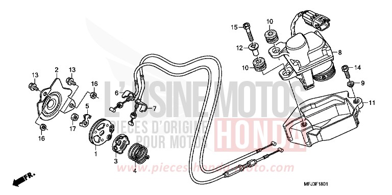 SERVOMOTOR von CBR600RR ABS GRAPHITE BLACK (NHB01KA) von 2010